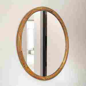 กระจกติดผนังกรอบไม้ทรงกลมแบบโมเดิร์นทำด้วยมือคุณภาพสูงจากอินเดีย - Product Image 2