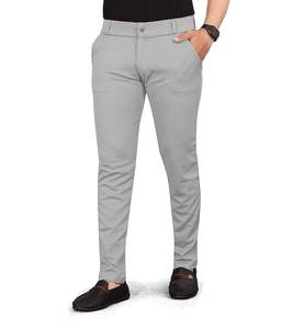 Vente en gros Pantalons larges droits décontractés personnalisés pour hommes 100% coton Pantalons en toile formels colorés teints unis Service OEM intermédiaire - Product Image 1