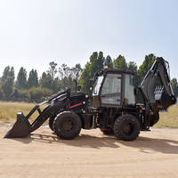 Mini 4x4 utilisé chargeuse sur pneus tracteur pelle rétrocaveuse 2-5 tonnes charge nominale avec noyau moteur et composants de moteur à vendre