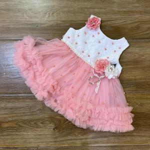 Últimos Vestidos de Algodón con Estampado Floral para Niñas, Vestido de Fiesta de Primavera para Niñas, Elegantes Decoraciones Florales para Grupo de Edad - Product Image 1