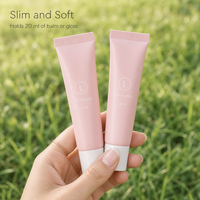 Tube de baume à lèvres personnalisé 20 ml, rose, souple, en PE, pour gloss, tube cosmétique vide, vente en gros, faible MOQ