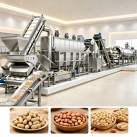 Équipement automatique de torréfaction, de revêtement et d'assaisonnement des cacahuètes, et de refroidissement pour ligne de production complète de cacahuètes enrobées