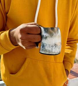 Eco-Friendly 500ml Horn Mug Set with Lid <b>Sustainable</b> Business <b>Gift</b> for Beer and Coffee Lovers 500ml Capacity - Product Image 4