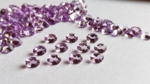 Piedras preciosas de amatista rosa de alta calidad AAA, corte ovalado facetado Natural de 4mm-6mm para la fabricación de joyas, lote de gemas sueltas al por mayor - Product Image 3