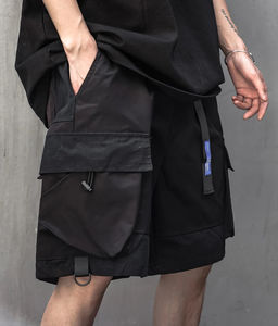 Pantalones cortos de nailon con bolsillo y cremallera para hombre, pantalones cortos Cargo de verano transpirables, pantalones cortos de entrenamiento, pantalones cortos Cargo de gran tamaño - Product Image 1