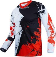 Maillot de moto tout-terrain pour hommes adultes, taille plus, manches longues, chemise de vélo de montagne, BMX, Moto MX, course hors route, respirant, motocross