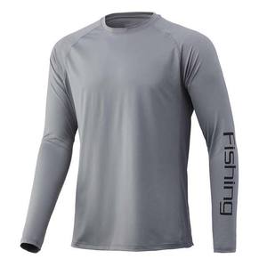 Camiseta de Pesca de Manga Larga Unisex al por Mayor, Protección Solar UPF 50+, Secado Rápido, Transpirable, de Lona, Camisetas de Rendimiento 2024, Poliéster y Algodón, Color Sólido - Product Image 1