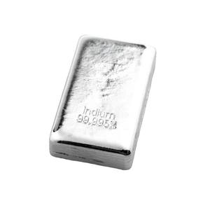 แท่งอินเดียมบริสุทธิ์ 99% สีเงินขาว สำหรับอุตสาหกรรมเซมิคอนดักเตอร์ ออปโตอิเล็กทรอนิกส์ และจอแสดงผล ผลิตในเนเธอร์แลนด์ รับผลิตตามสั่ง - Product Image 3