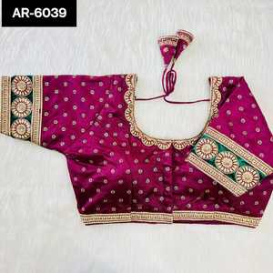 Chemisier à broderie lourde pour femmes ethniques indiennes Beautiful Latkans Ready-Made Bridal Work Pure Crobran Silk for Indian Pakistanais - Product Image 2