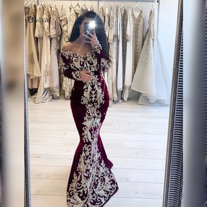 Vestido de Novia de Satén de Diseño Etéreo con Estampado Floral, Adornado con Cuentas, Antiarrugas, Transpirable, Largo hasta el Suelo, con Cintura Natural Alta - Product Image 1