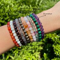 Pulseras de Piedra Lunar Arcoíris 100% Naturales de Alta Calidad Hechas a Mano, Pulidas y con Cuentas, Venta al por Mayor, Regalo con Color Fuego Azul