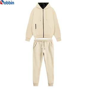 Survêtement unisexe personnalisé avec logo, taille européenne, en polaire polyester/coton, à capuche, cordon de serrage, multi-poches, design 2 en 1, pour l'hiver - Product Image 5