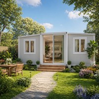 Maison conteneur pliable et extensible de 20 pieds, maison préfabriquée modulaire, espace de vie surélevé