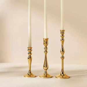 Support de bougie en bois écologique personnalisable pour la décoration de la maison et de mariage, vente en gros à bas prix, supports de bougies en laiton - Product Image 2