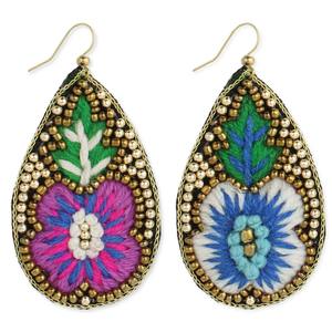 Boucles d'oreilles de style broderie de perles, boucles d'oreilles multi-perles personnalisées, bijoux de fête pour femmes, meilleur prix, boucles d'oreilles en perles fabriquées en Inde - Product Image 4