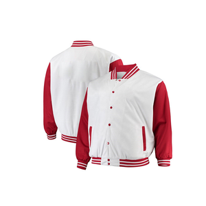 2025 personnalisé hommes laine varsité Bomber veste décontracté mode impression hiver fourrure bouton cuir grande taille en gros Chenille fonctionne - Product Image 6