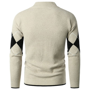 Top tendance respirant hommes Argyle pull haute qualité prix de gros Logo personnalisé/couleur Argyle pull avec dans les meilleures choses chaudes - Product Image 2