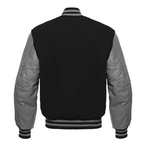 Veste de baseball universitaire pour hommes en cuir véritable de haute qualité, manches en cuir personnalisées, 100% cuir véritable - Product Image 2