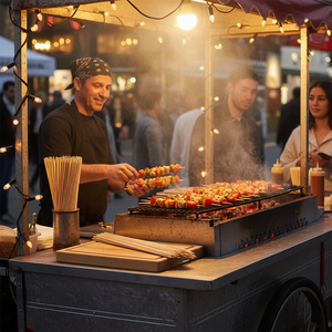 Brochettes en bois de différentes tailles pour restaurant, cuisine à domicile, barbecue, twisters de pommes de terre, kebabs, non végétarien - Product Image 5