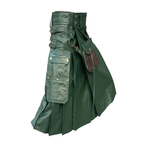 High Quality Custom Made Men Leather <b>Kilts</b> New Trendy Professional Manufacturing Premium Quality Leather <b>Kilt</b> - Product Image 1