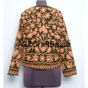 Chaquetas Cortas de Invierno Boho de Diseño Étnico Único para Mujer al por Mayor, con Forro de Algodón y Bordado a Mano - Product Image 5