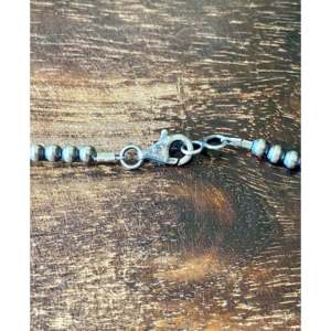 Collier de perles graduées en argent sterling Navajo - Product Image 5
