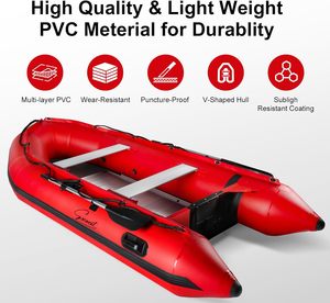 E X O C E T Bote inflable 5 8 Personas PVC Compuesto Aluminio Revestimiento de popa y piso de aluminio Casco en forma de V - Product Image 4