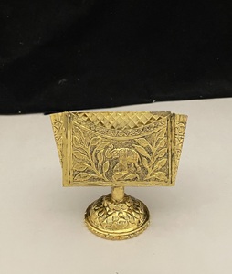 Best Quality Handmade Antique <b>Gold</b> Metal Pen Holder for Office Use and <b>Desk</b> Organizer Pen Holder for Corporate Gift Indian - Product Image 2