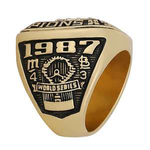 แหวนแชมป์มินนิโซตา ทวินส์ ปี 1987 คุณภาพสูง แฟชั่นโมอิสซาไนต์ เงินแท้ 925 สไตล์ฮิปฮอป ชุบโรเดียม ชุบทอง 14K - Product Image 4