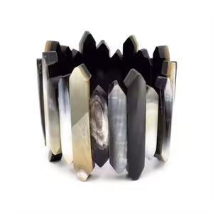 Juego de brazaletes de cuerno de búfalo para precio barato de tamaño personalizado con uso hecho a mano para gran oferta de artesanías de media luna - Product Image 5
