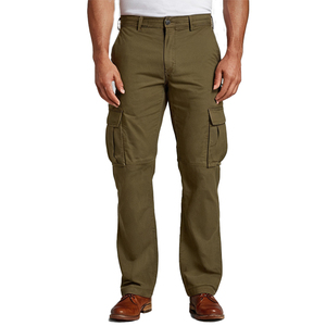 El pantalón largo Cargo de sarga moderno para hombre combina practicidad y moda con múltiples diseños de bolsillo y tela transpirable de primera calidad - Product Image 3