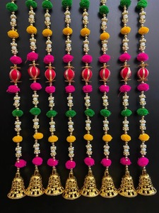 Decoración Colgante para Puerta India, Campanas Doradas, Gruhapravesam, Decoración Colgante de Pared para Bodas Indias, Haldi, Mehndi, Fondo Decorativo para Festivales de Puja - Product Image 2