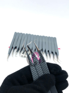 แหนบต่อขนตาแบบโค้ง90องศาอุปกรณ์เสริมความงามสำหรับการต่อขนตาโลโก้แบบกำหนดเองได้ - Product Image 2