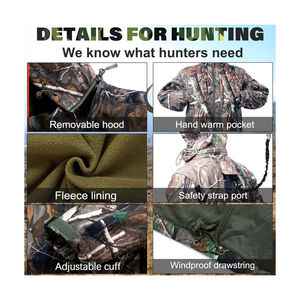 Vente en gros de nouvelles vestes de chasse pour hommes, toutes saisons, camouflage, imperméables, coupe-vent, chaudes, pour l'extérieur, et de différents modèles - Product Image 4