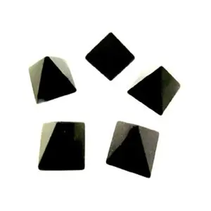Natural venta al por Mayor ruso negro Shungite pirámide Reiki curación EMF protección energía cristal piedra preciosa tallada Feng Shui - Product Image 1