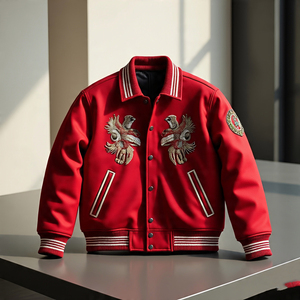 Personalizada manga de cuero Varsity chaquetas desmontables hombres invierno personalizado Chenille bordado parches Varsity chaqueta de los hombres - Product Image 4