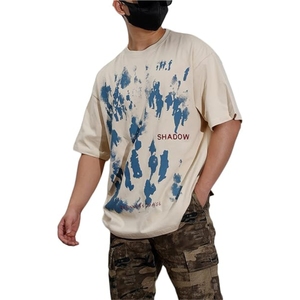 Camisetas Estampadas Extra Grandes para Hombre al por Mayor, Camisetas de Manga Corta con Lavado Ácido, Camisetas de Cuello Redondo para Adultos - Product Image 1
