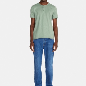 Camiseta de manga corta para hombre, camisa de cuello redondo con hombros descubiertos, 100% algodón, estampada, orientada a la exportación, directa de fábrica, de BD - Product Image 2