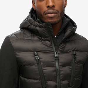 Envío rápido tela de invierno logotipo personalizado de talla grande adulto chaqueta acolchada abrigo hombres extraíble con capucha abajo brillante chaquetas Abrigos Hombre - Product Image 3