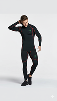 Ensemble de vêtements de sport pour homme, t-shirt et pantalon de compression à séchage rapide, doux, respirant, leggings de sport avec ensemble de yoga sans couture.