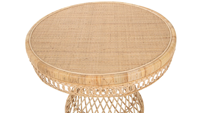 Table à manger ronde en rotin paon Table naturelle fabriquée au Vietnam matériaux écologiques meubles de maison décor à la maison en gros