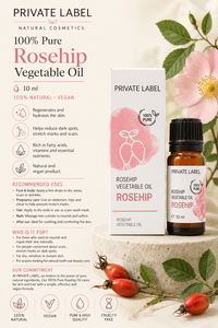 Olio di Rosa Canina 100% Puro 10ml OEM con Etichetta Privata |   Olio Vegetale Naturale per la Cura della Pelle e dei Capelli |   Spagna UE - Product Image 3