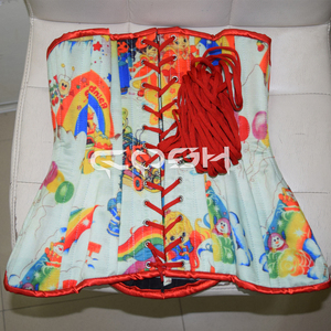 Corset sous-poitrine imprimé sur mesure avec motif de dessin animé arc-en-ciel - Product Image 6