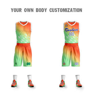 Fabrication sur mesure uniforme de basket-ball unisexe à séchage rapide vêtements de sport d'été en polyester respirant OEM logo personnalisé hommes femmes été - Product Image 3