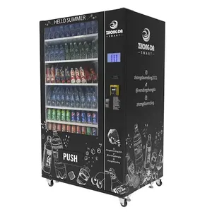 Máquina Expendedora de bebidas y aperitivos, máquina expendedora de cápsulas de agua con luz LED, 24 horas de servicio automático