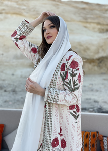 Indio Floral Kantha Robe Mujer Chaqueta larga Algodón Kantha Robe Indio Chaqueta acolchada Bata Ropa de playa Vestido - Product Image 5