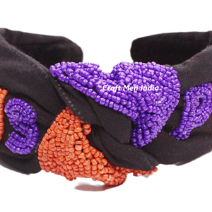 Halloween lễ hội Headband nhiều màu đính cườm thêu thiết kế với 'boo' và 'hocus pocus' Phụ kiện cho lễ hội - Product Image 1