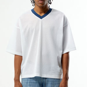 Oversized Mesh 2026 Design Cropped Boxy Fit Custom Football Jersey Shirt Personalized Retro Streetwear Soccer Jersey Men T-shirt - Product Image 1