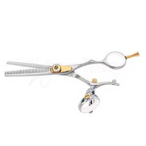 OEM Logo And Rotating <b>Grip</b> For Barbers High Precision Swivel Thinning Scissors - Product Image 2