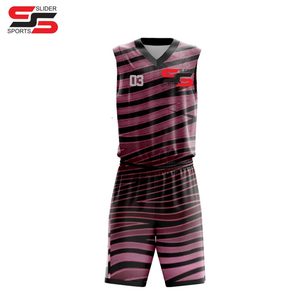 Ropa de práctica Nueva llegada Uniforme de baloncesto Peso ligero Diseño personalizado Uniforme de baloncesto - Product Image 4